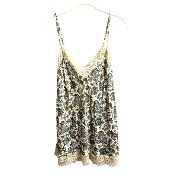 NWT Intimissimi top cami in satin & stretch lace w/paisley and floral print L - Picture 1 of 10